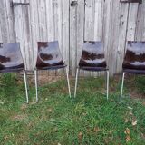 Set of 4 Calligaris ice chairs