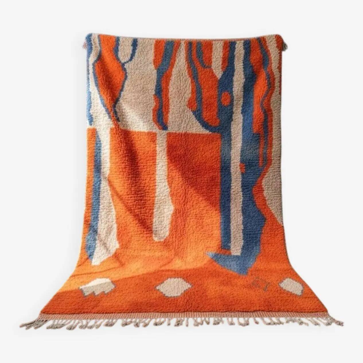 Tapis tissé à la main 200x300 cm, laine, multicolore, Maroc
