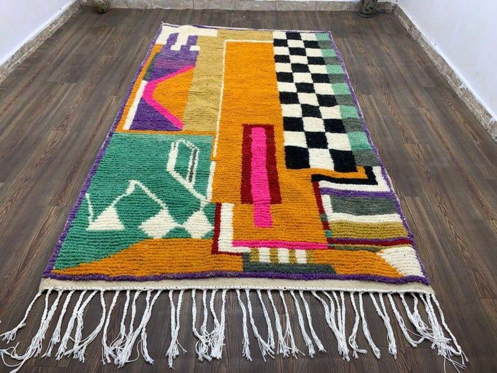 Tapis berbère marocain fait main grande taille 200 x 300 cm