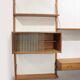 Vintage teak wall unit by Preben Sorensen, Denmark 1960s