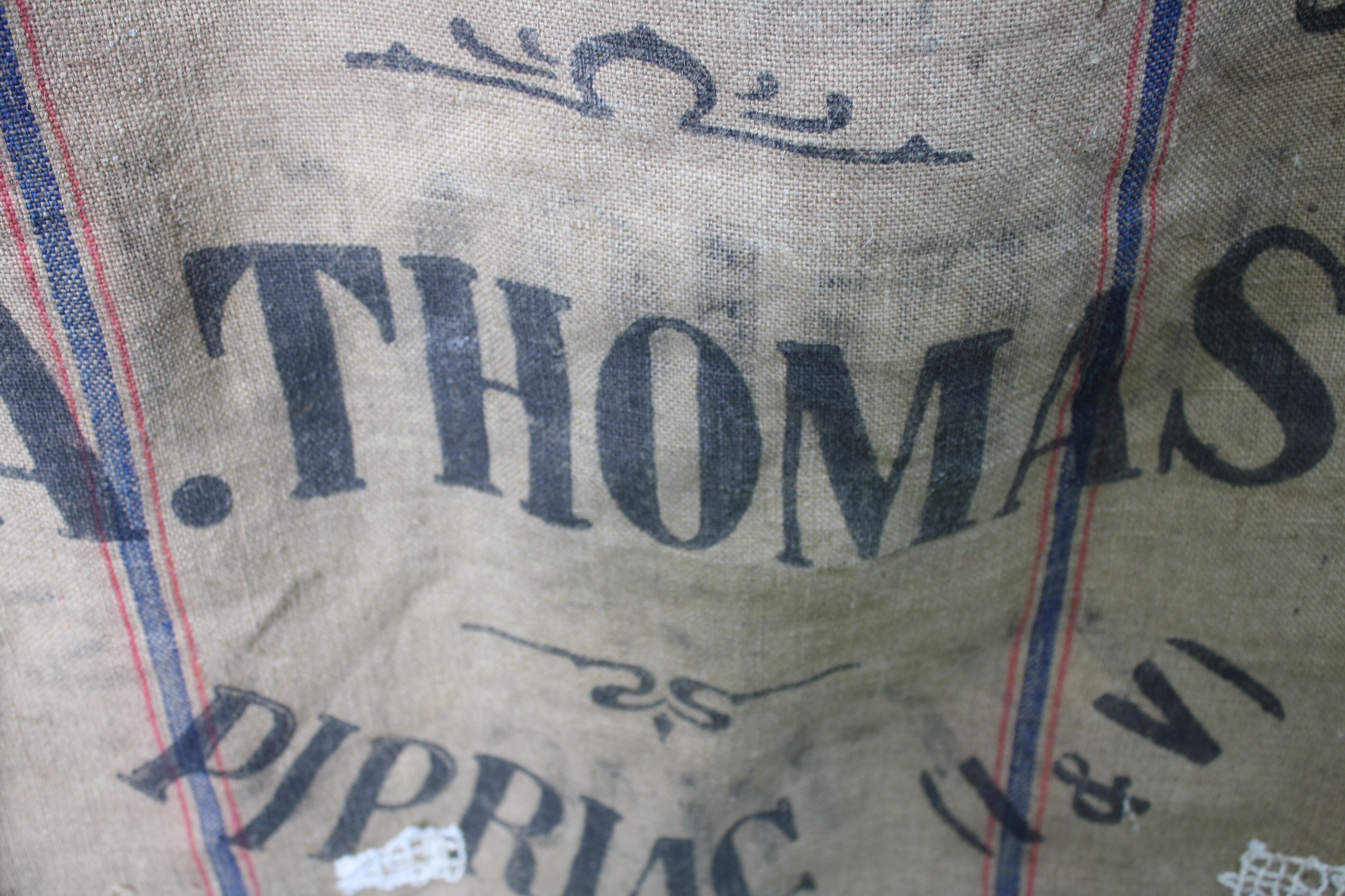 Burlap sack flour from Minoterie Thomas Bretagne France