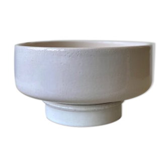 White ceramic pot and saucer ⌀ 20 cm