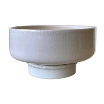 Pot et soucoupe en céramique blanche ⌀ 20 cm