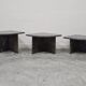 Set of 3 postmodern nesting tables in granite from the 1980s.