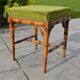 Piano stool/bamboo effect wooden footrest
