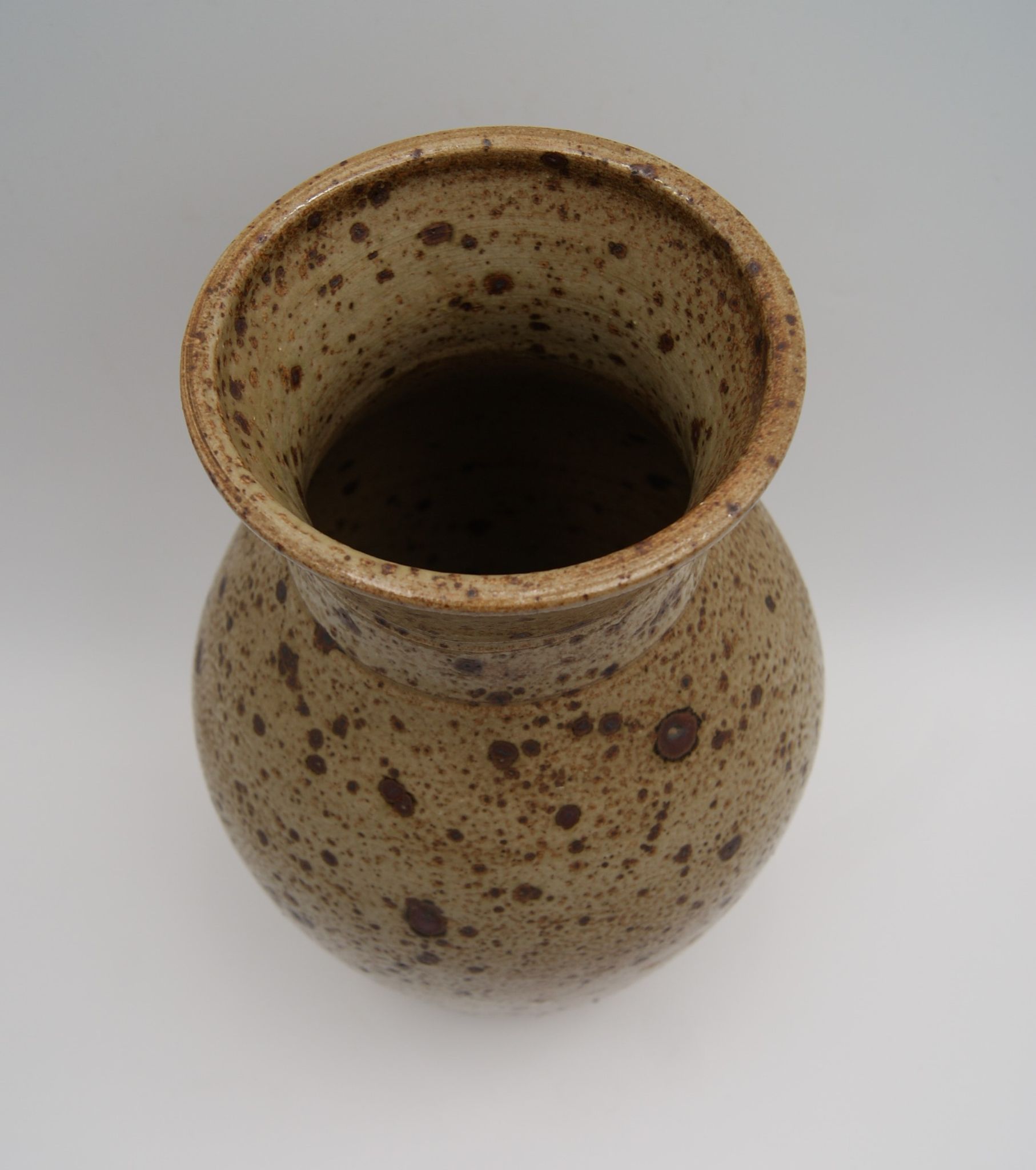 Vase grès pyrité vintage