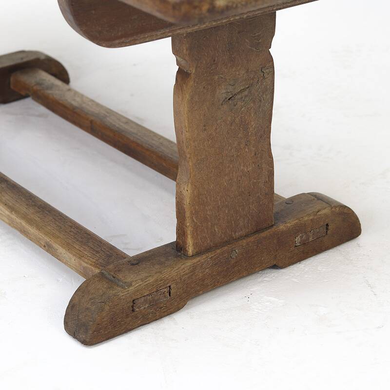 Table basse de ferme rustique antique en chêne