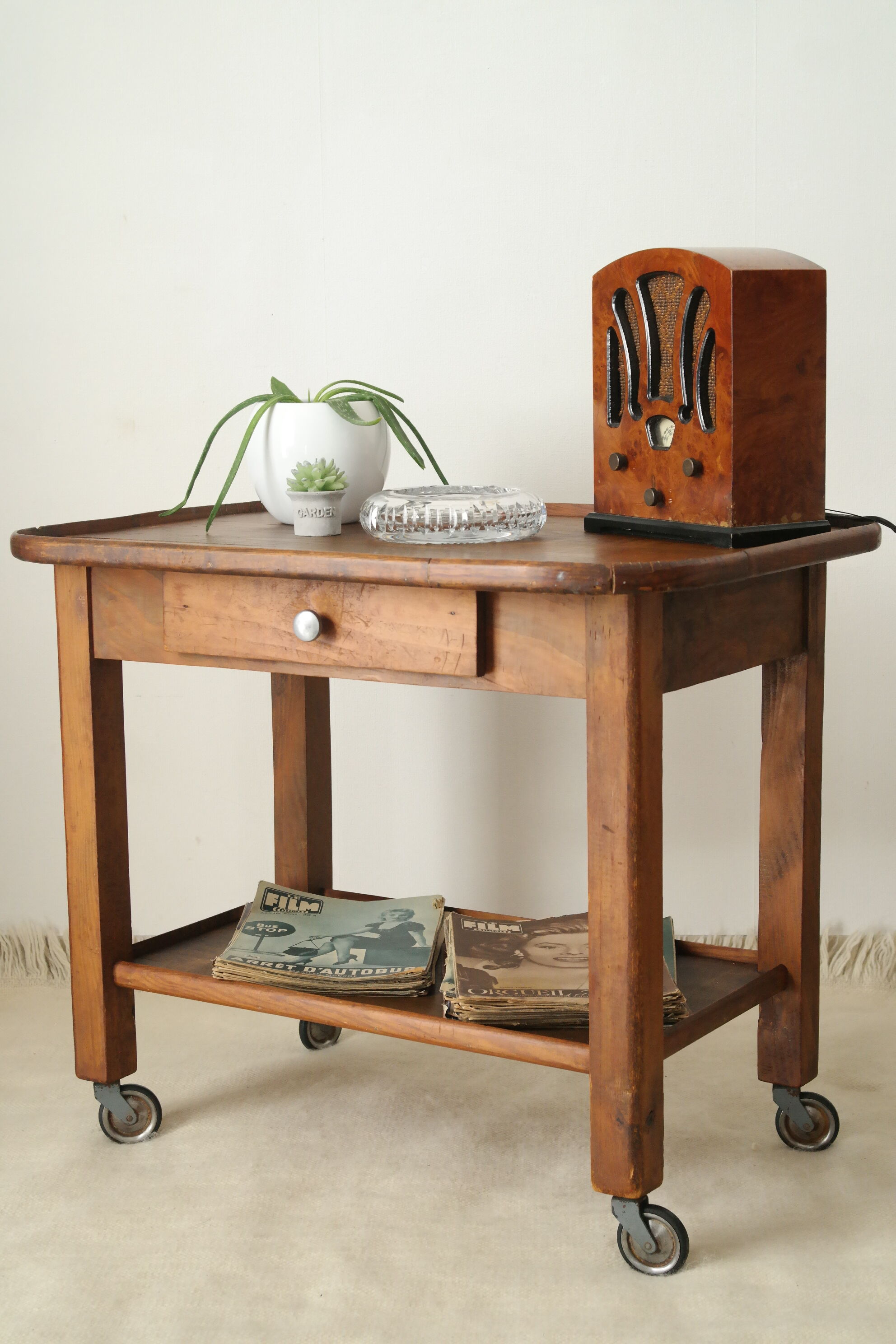Vintage wooden side table