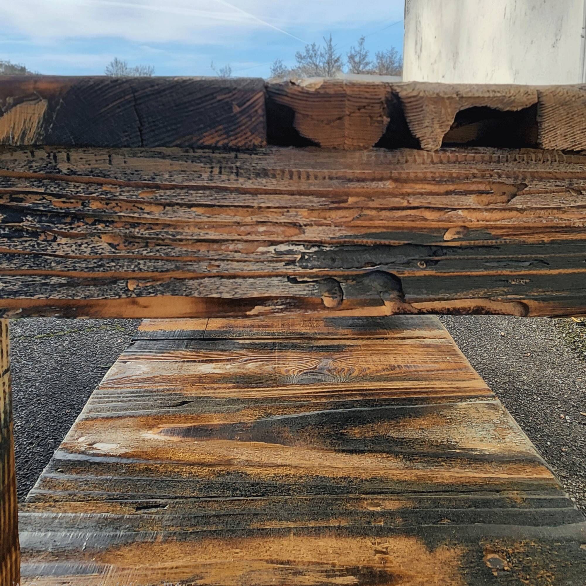 Solid wood farm console