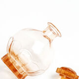 Glass carafe and tray set