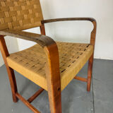 High quality Scandinavian Style Wood and Rope Armchair, 1970s