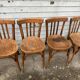 (Lot) 7 Vintage Wooden Bistro Chairs