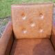 Fauteuil années 60 skai marron