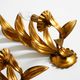 Pair of 1960s Italian gold-plated Florentine wall lamps