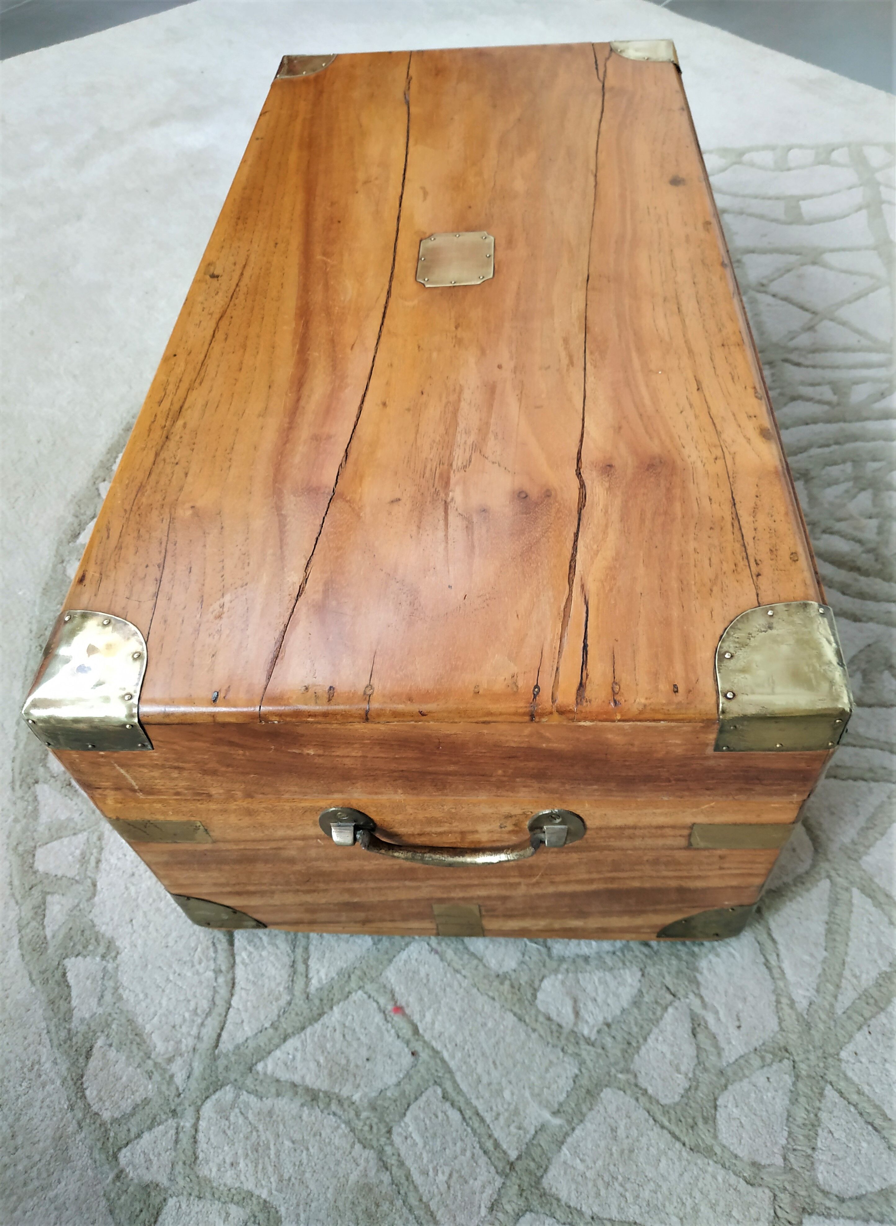 Small naval officer trunk in camphrier