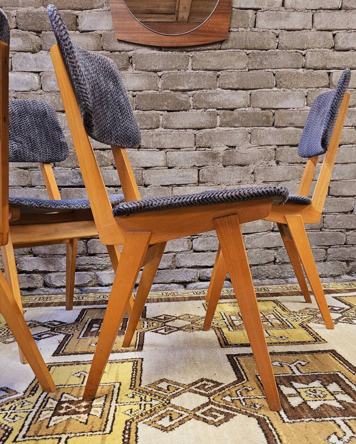 Set of 4 vintage 1960s Scandinavian chairs