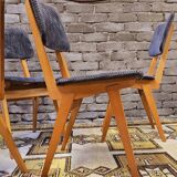 Set of 4 vintage 1960s Scandinavian chairs