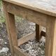 Brutalist table with 1 drawer, stripped oak.