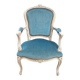 Louis XV duck blue armchair