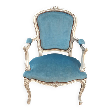 Louis XV duck blue armchair