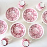 Set of 6 coffee cups and saucers, Villeroy & Boch, Rusticana rose model