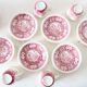 Set of 6 coffee cups and saucers, Villeroy & Boch, Rusticana rose model