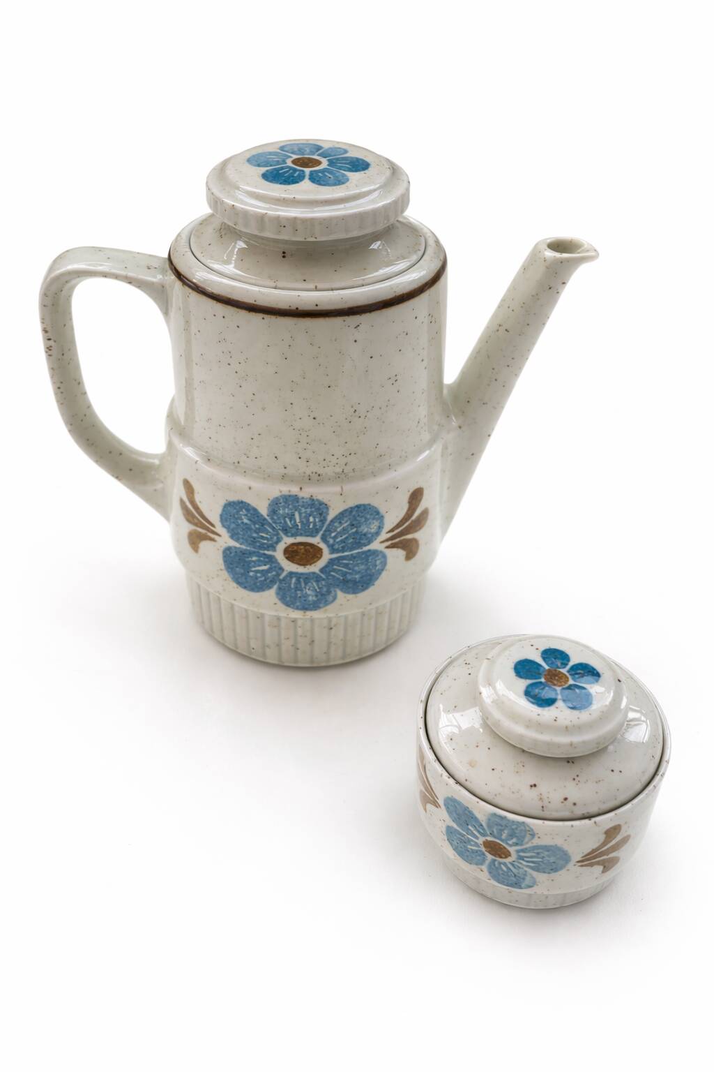 Vintage Bavaria coffee service – porcelain – blue flowers – 24 pieces – 70s