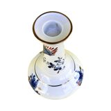 Porcelain cobalt candle holder Wallendorf 1762, Germany 1970s.