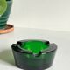 ASH TRAY Green Glass Vintage