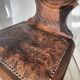 Wooden chair with Breton leather seat
