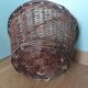 Woven wicker basket with handle