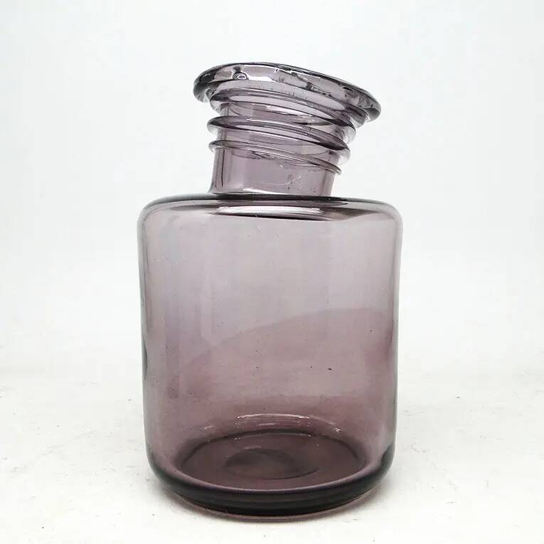 Postmodern vase, glass, designed by S. Sadowski, Poland, 1970s