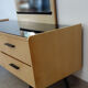 Dressing table 60s black wood and smoked glass