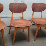 Set of 4 sb13 lounge chairs & table by cees braakman for pastoe, 1950 s,.