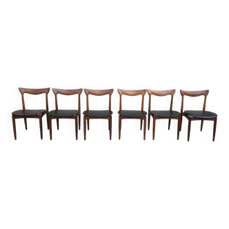 6 Bramin skai teak chairs made in Denmark