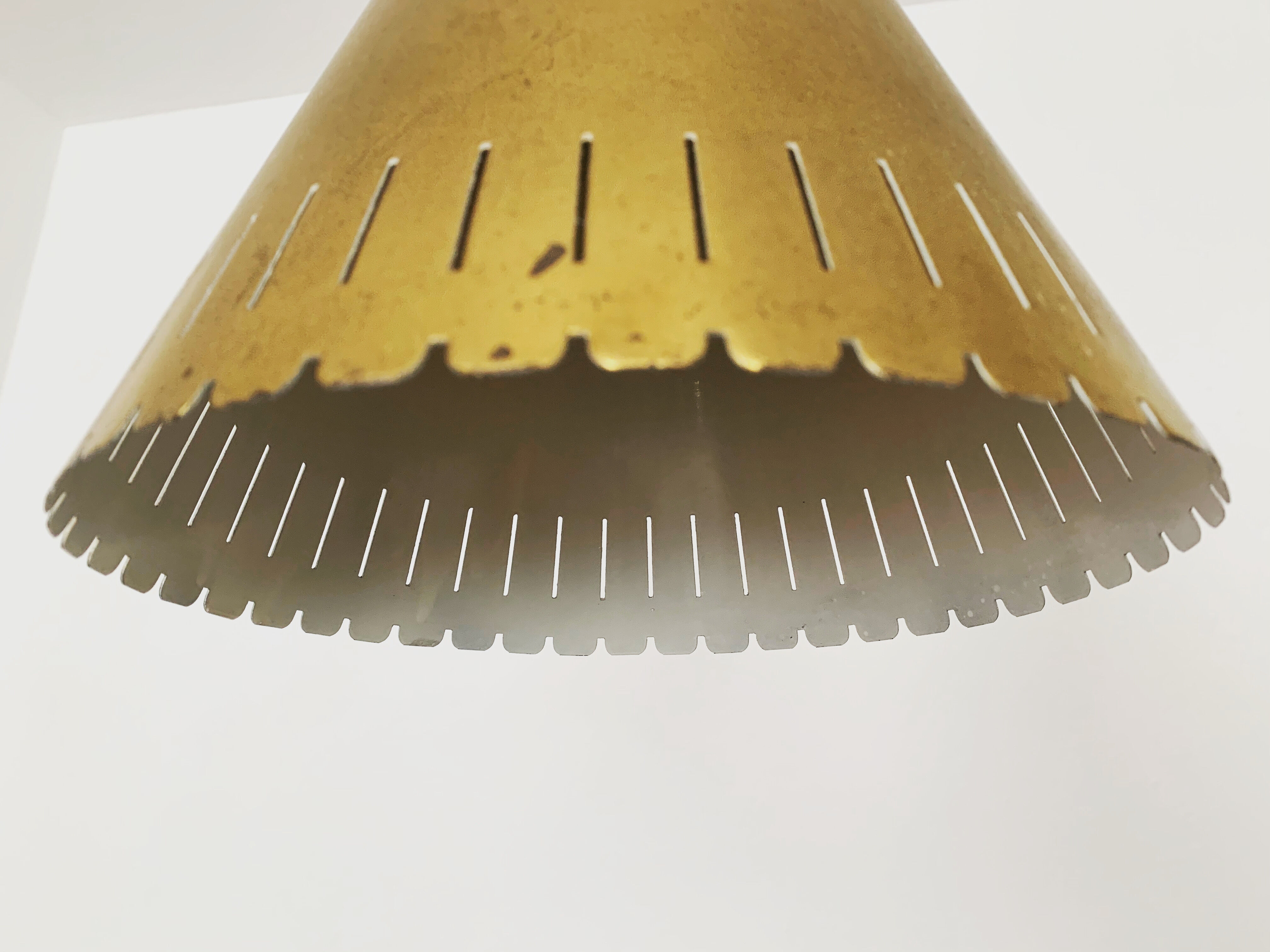 Swedish Mid-Century Modern brass pendant lamp