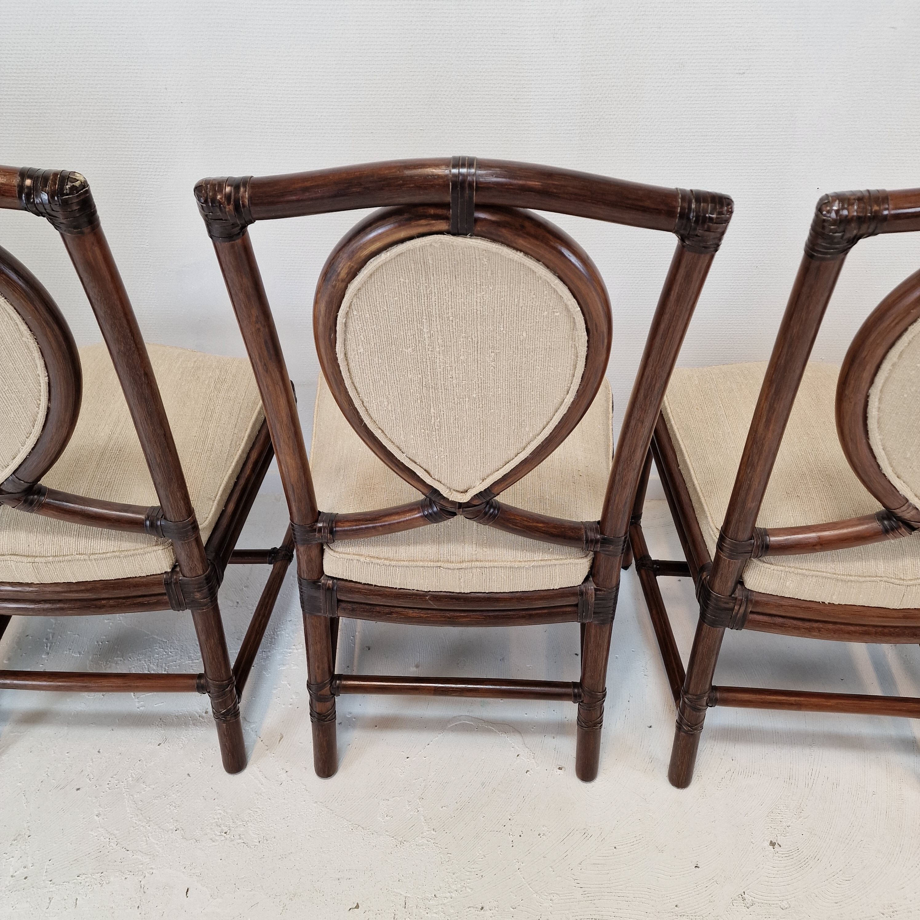 Set of 6 Bamboo Dining Chairs from Gasparucci Italo, 1970s