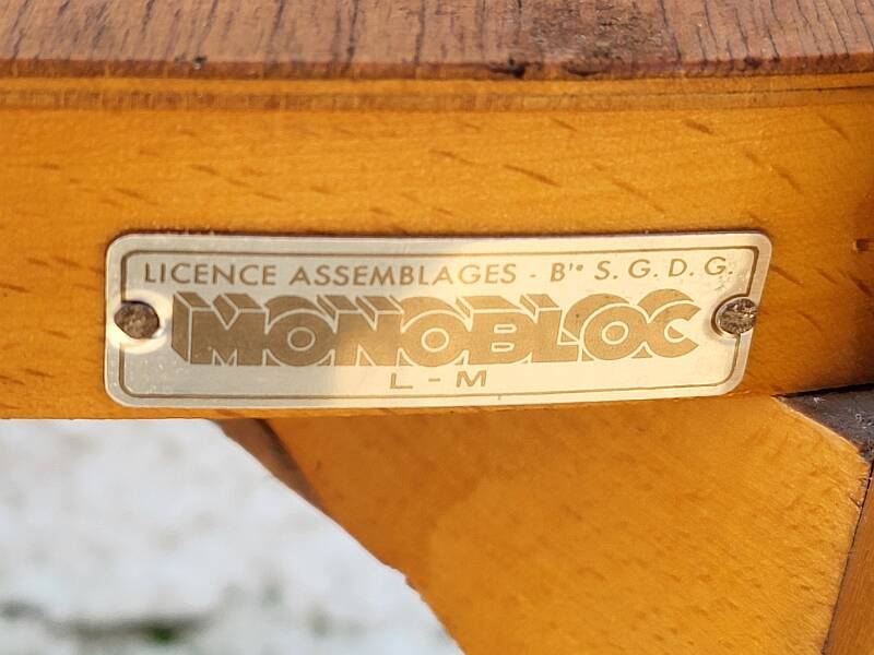 Pair of monobloc bistro chairs