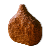 Hand-carved soliflore vase in solid cherry wood.