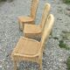 Série de 3 chaises en rotin