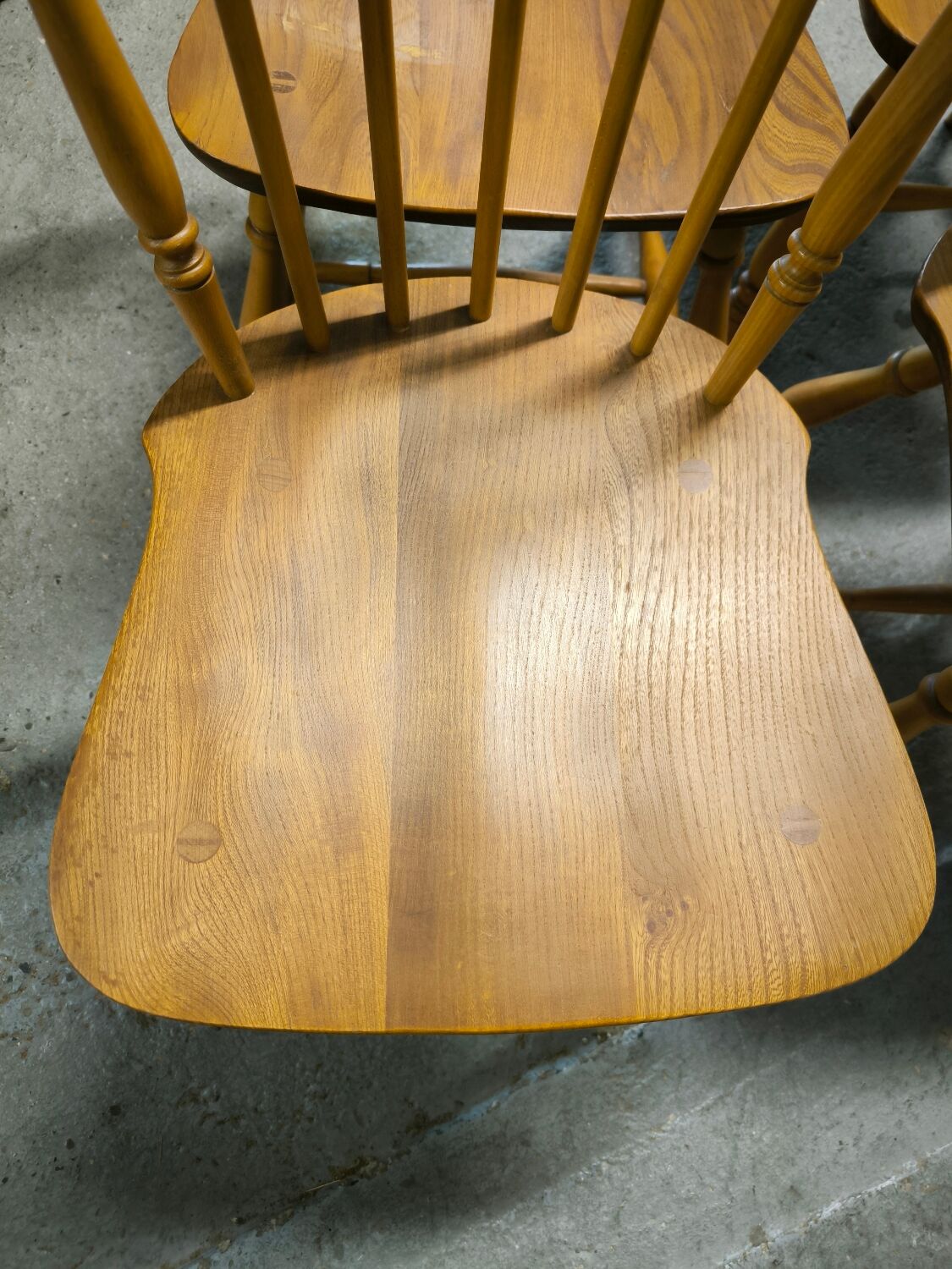 Set of 4 ERCOL chairs, Elm and Beech, 1960