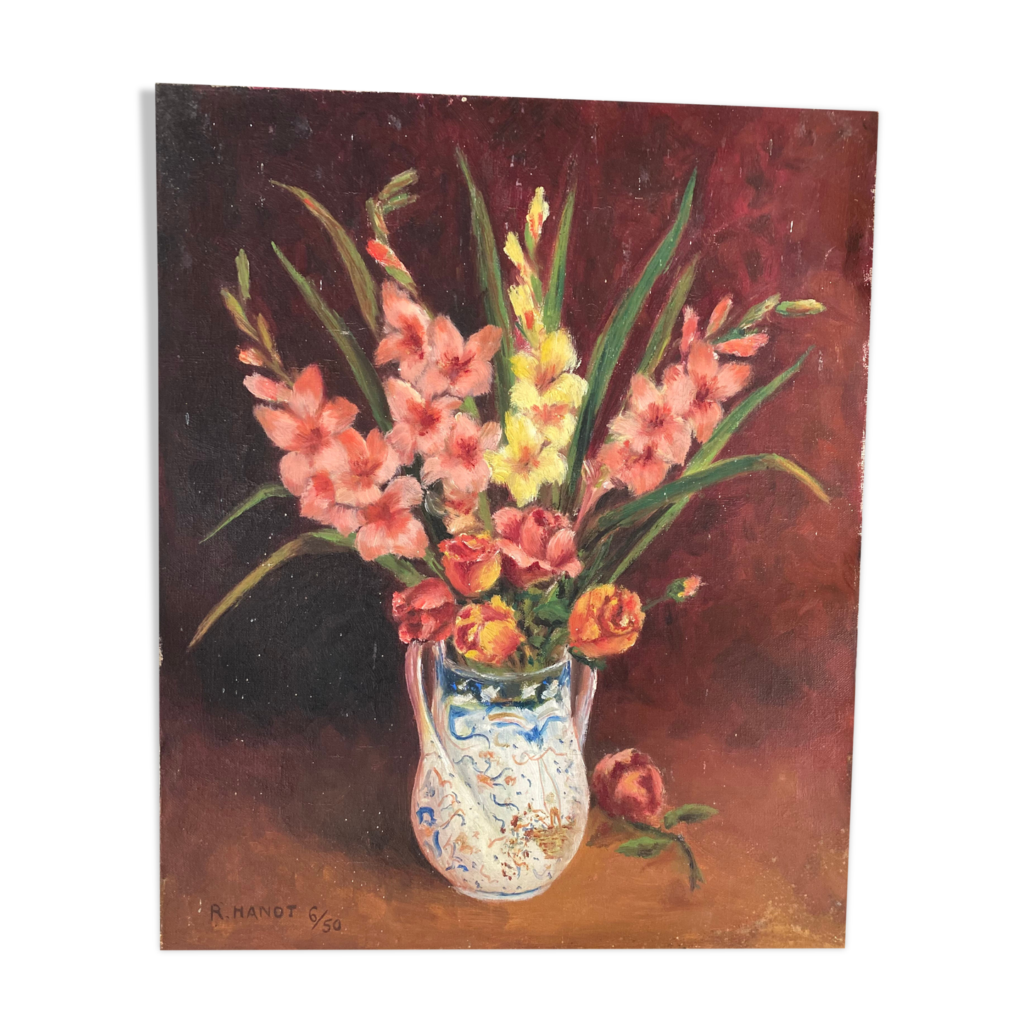 Oil on pink and glaïeuls