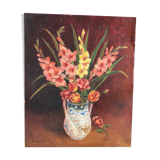 Oil on pink and glaïeuls