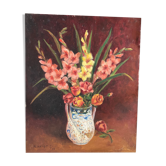 Oil on pink and glaïeuls