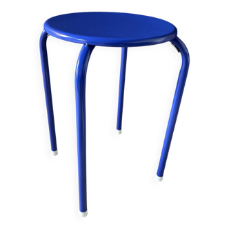 Blue Klein metal stool