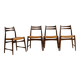 Set of 4 caned Scandinavian chairs — Denmark, 1980s