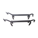 Pair of fireplace chenets