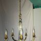 Art Deco chandelier attributed to Jacques Adnet, 1950s/60s.