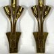 Lumi Milano, Mid-Century Modern pair of Italian brass sconces from 60s