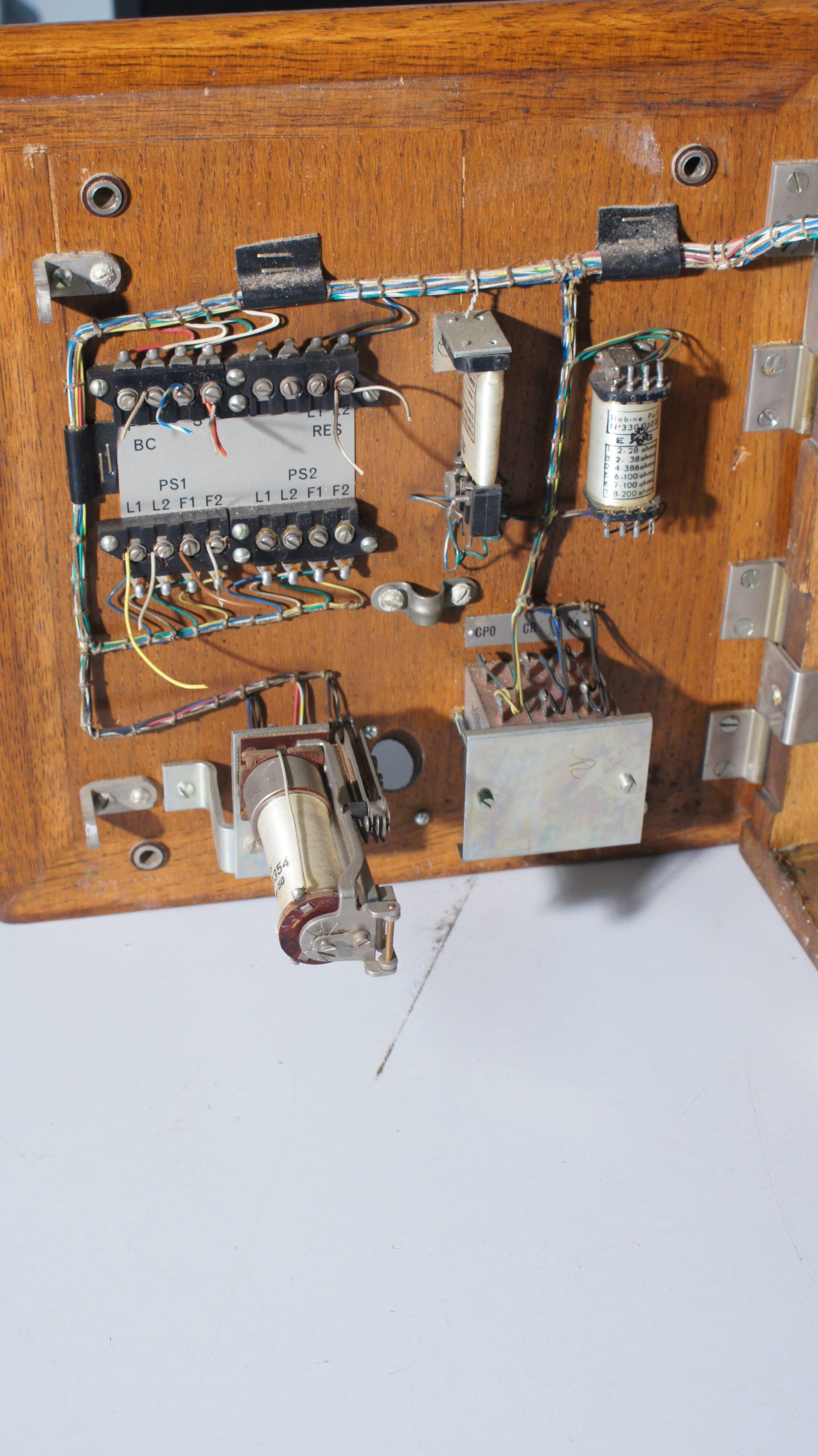 Wooden network telephone centre - vintage 1964